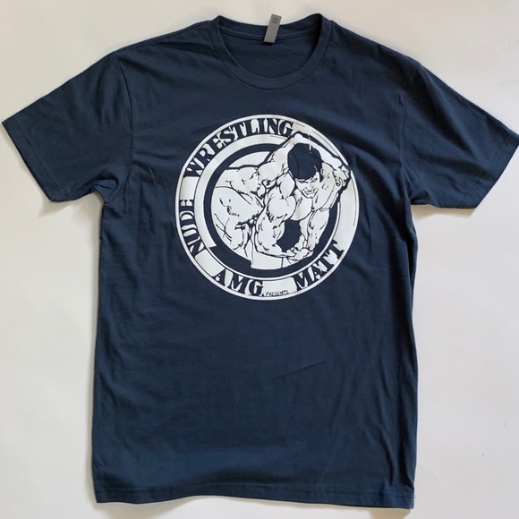 AMG Nude Wrestling Presents Matt!  HTV on Dark Blue 100% Cotton Next Level T - Picture 7 of 10
